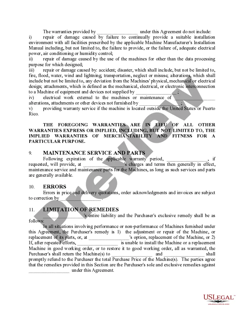 Get Agreement for Sales of Data Processing Equipment Preview Agreement for Sales of Data Processing Equipment