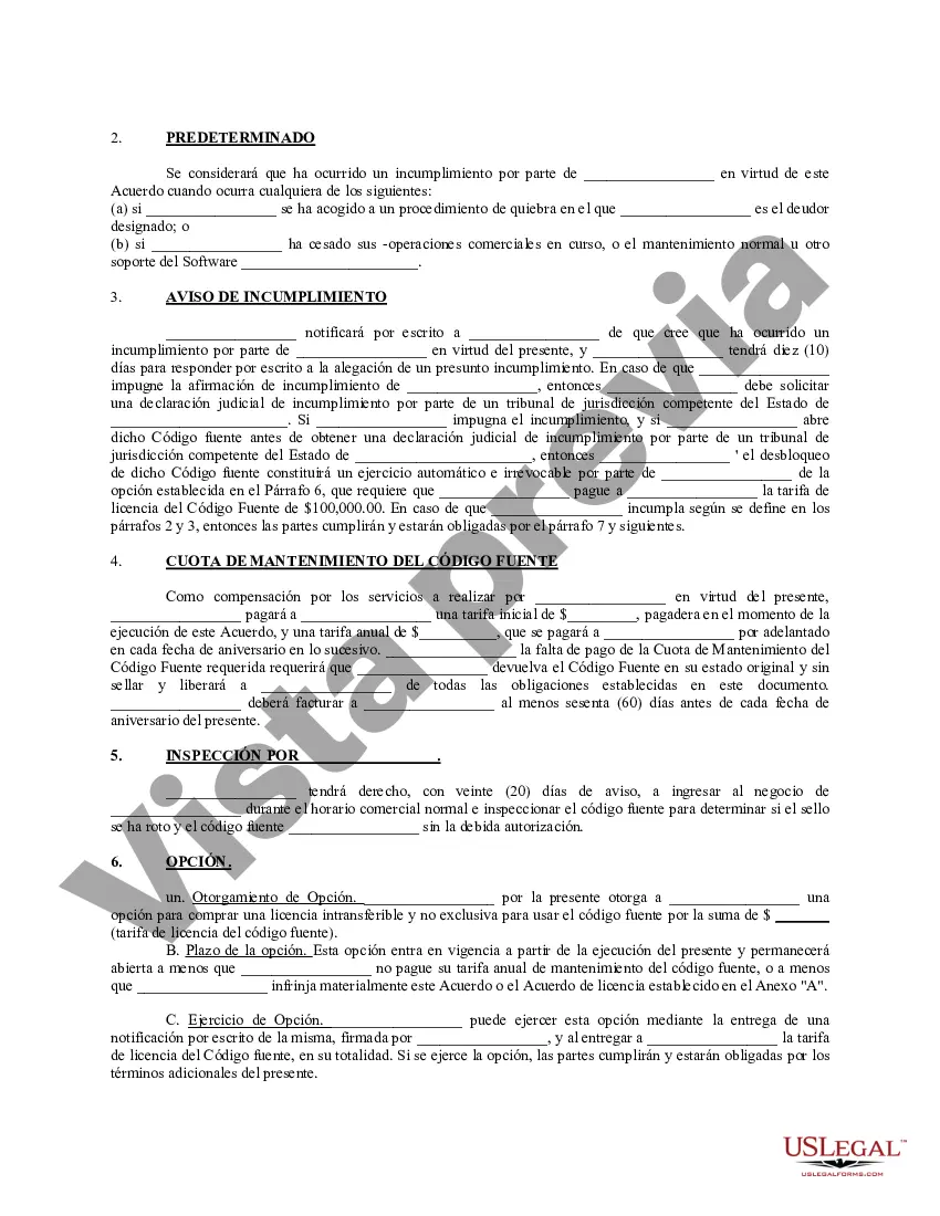 Preview Acuerdo de opción de compra y seguridad del código fuente