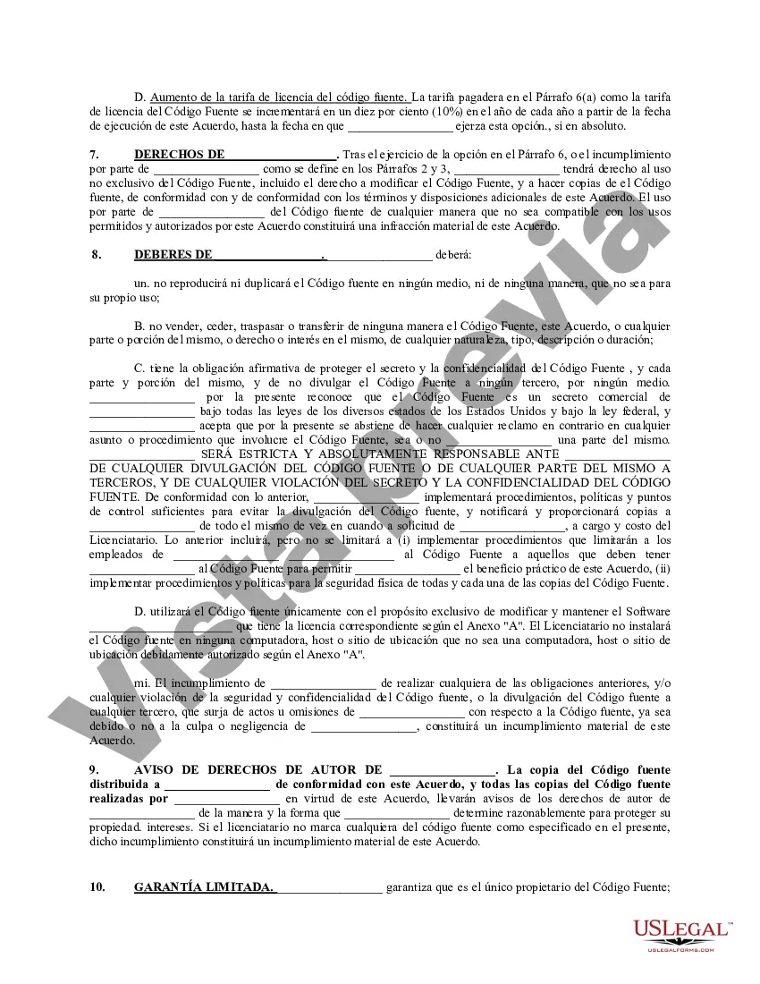 Preview Acuerdo de opción de compra y seguridad del código fuente