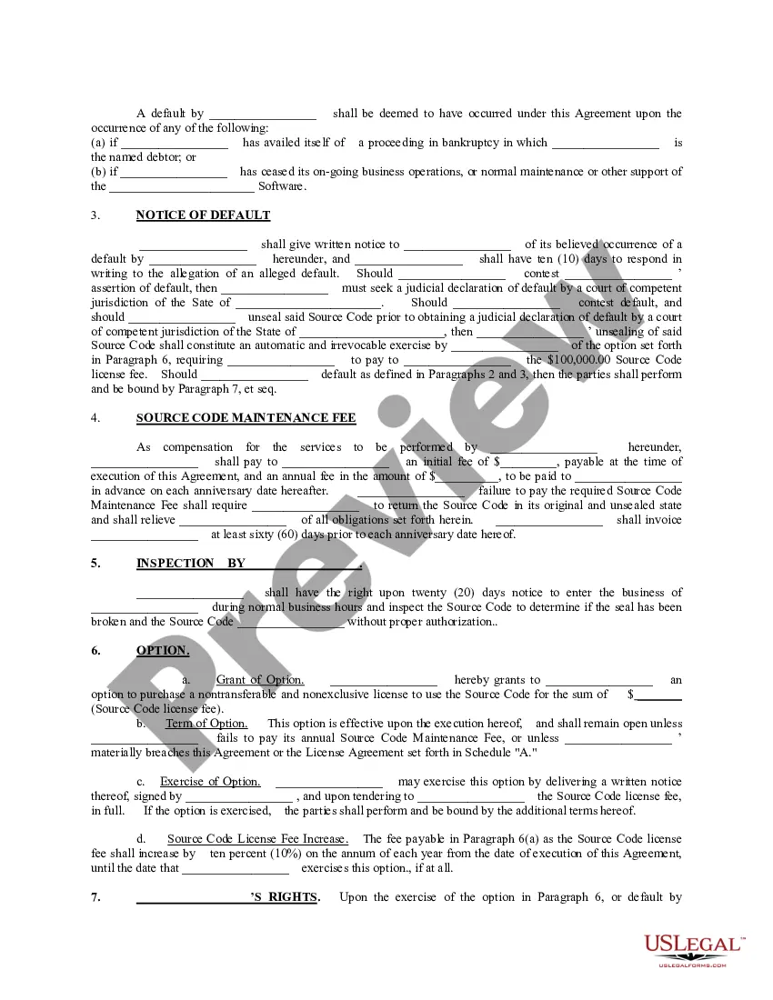 Preview Source Code Security and Purchase Option Agreement