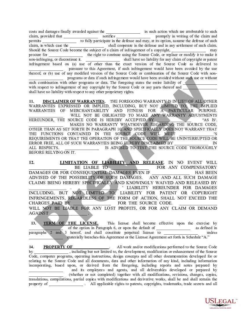 Preview Source Code Security and Purchase Option Agreement