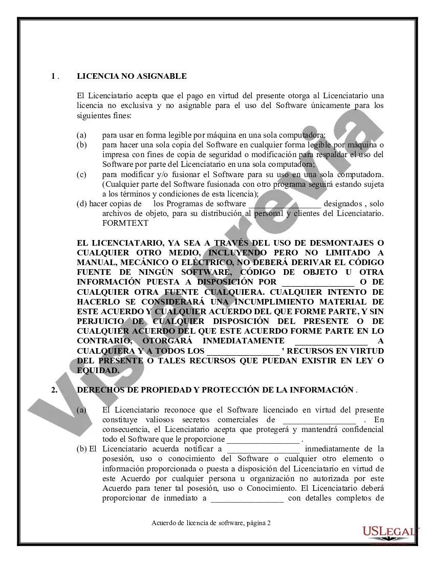 Preview Acuerdo de licencia de software - Simple
