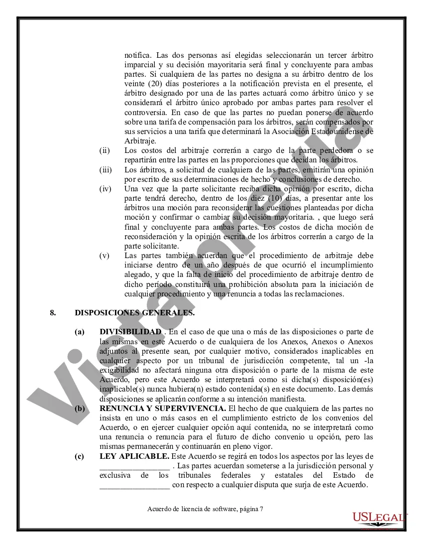 Preview Acuerdo de licencia de software - Simple