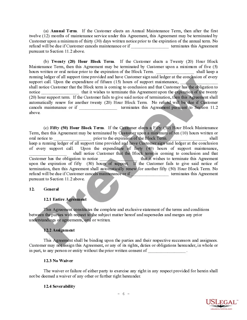 Get Computer System Support Agreement - Maintenance Agreement Preview Computer System Support Agreement - Maintenance Agreement