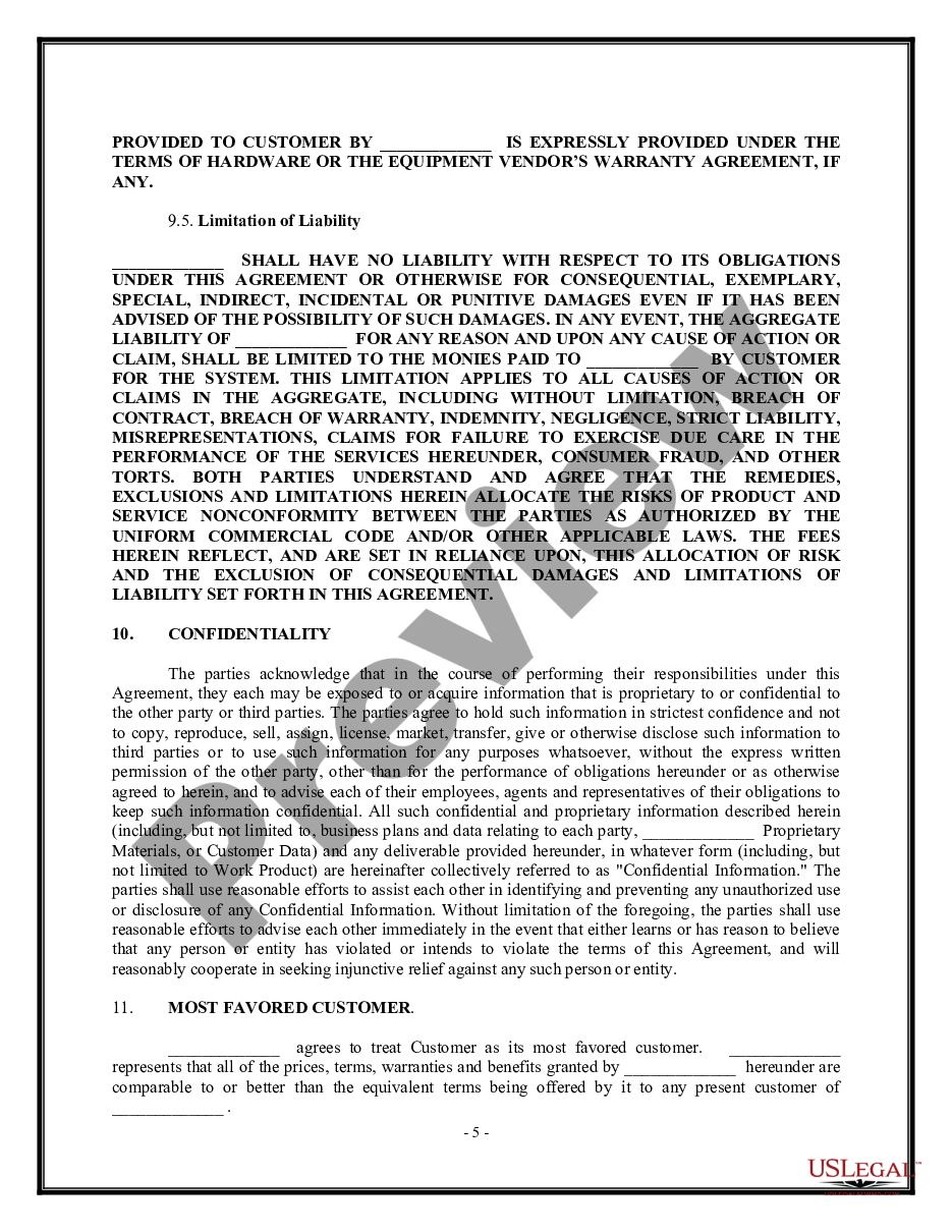 page 4 Computer Networking Services Agreement preview