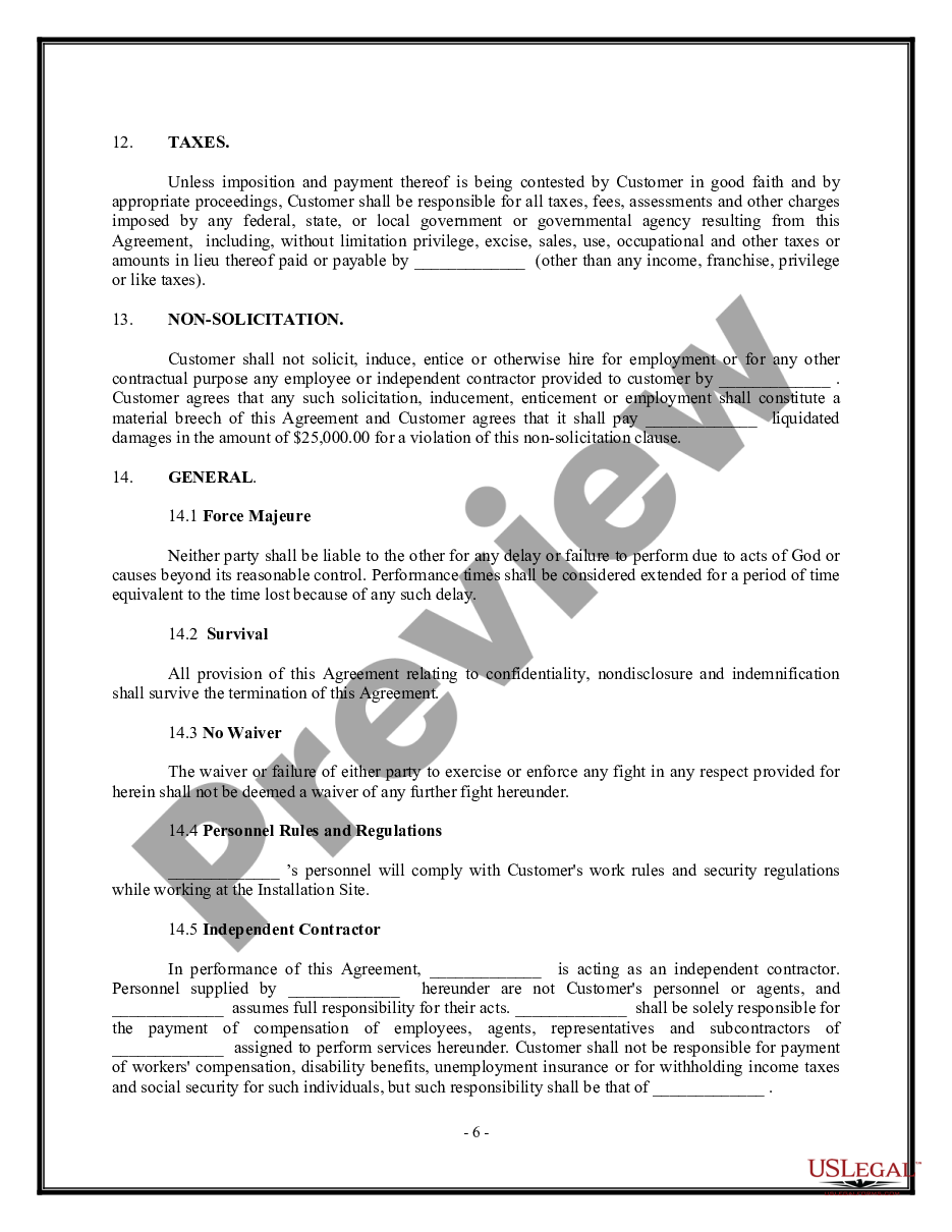 page 5 Computer Networking Services Agreement preview