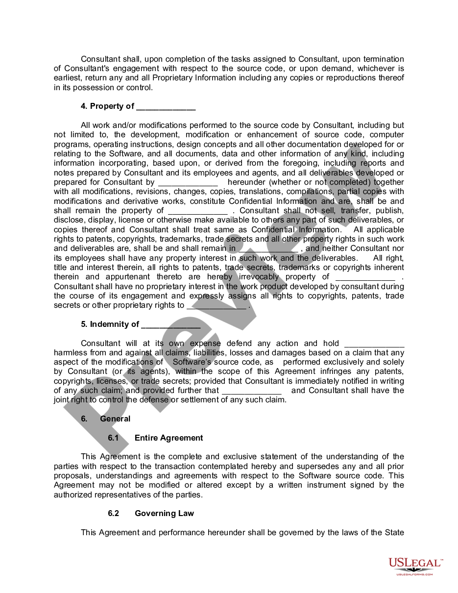 page 1 Consultant Nondisclosure Agreement - Software preview