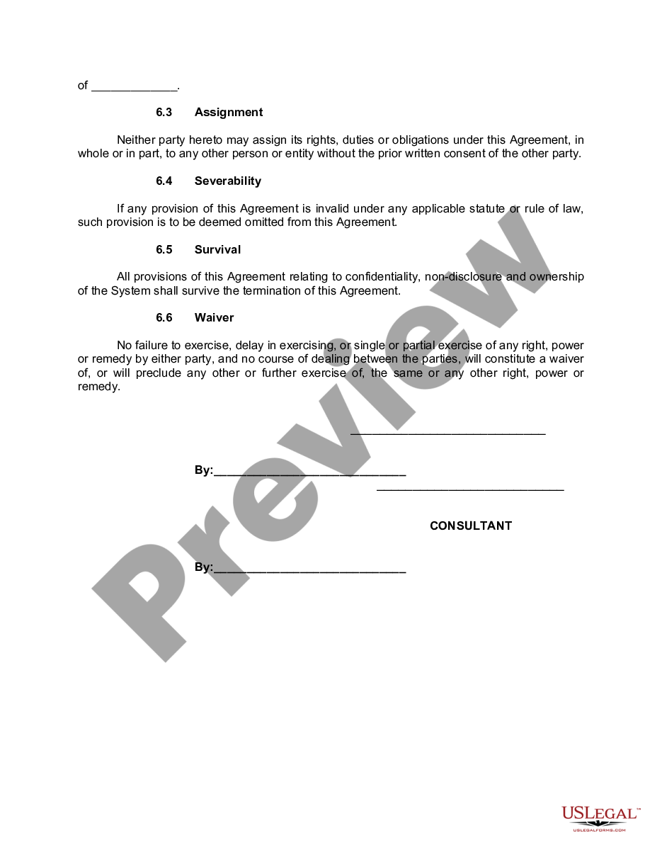 page 2 Consultant Nondisclosure Agreement - Software preview