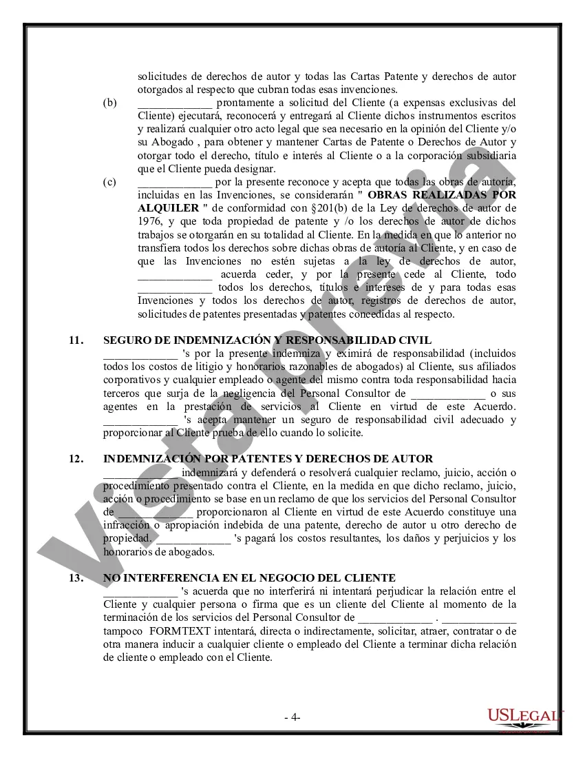 Preview Acuerdo de colocación de consultor comercial - Desarrollo de software