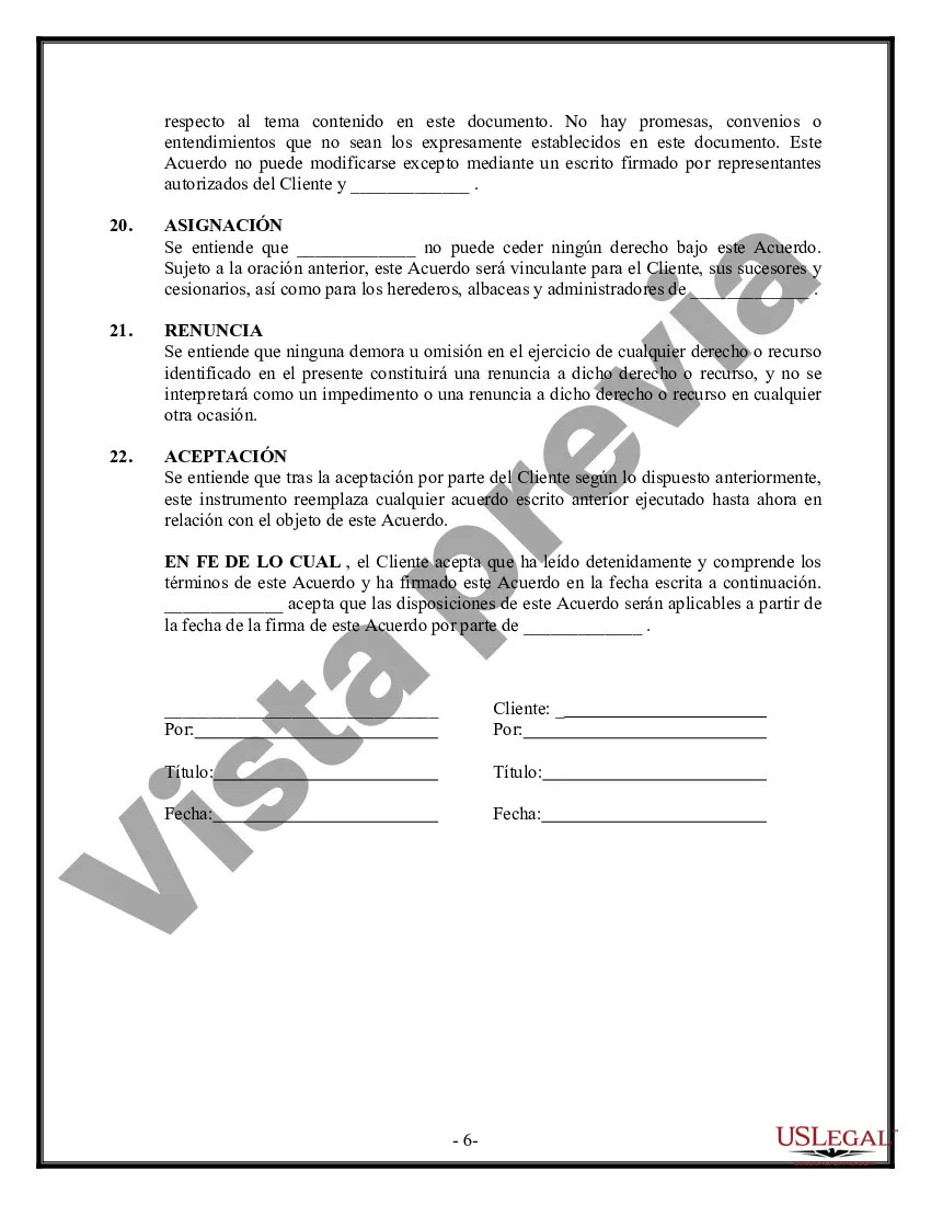 Preview Acuerdo de colocación de consultor comercial - Desarrollo de software