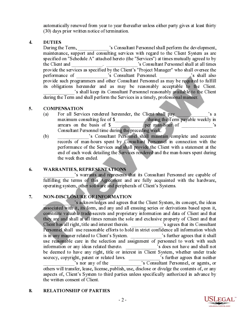 Get Business Consultant Placement Agreement - Software Development Preview Business Consultant Placement Agreement - Software Development