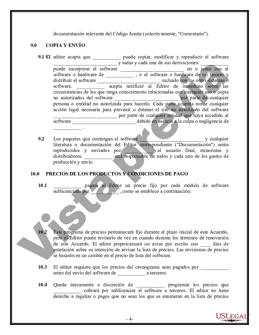 Preview Acuerdo de licencia de distribución de software