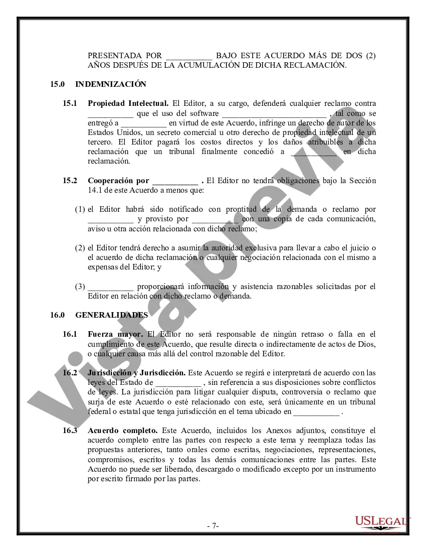 Preview Acuerdo de licencia de distribución de software