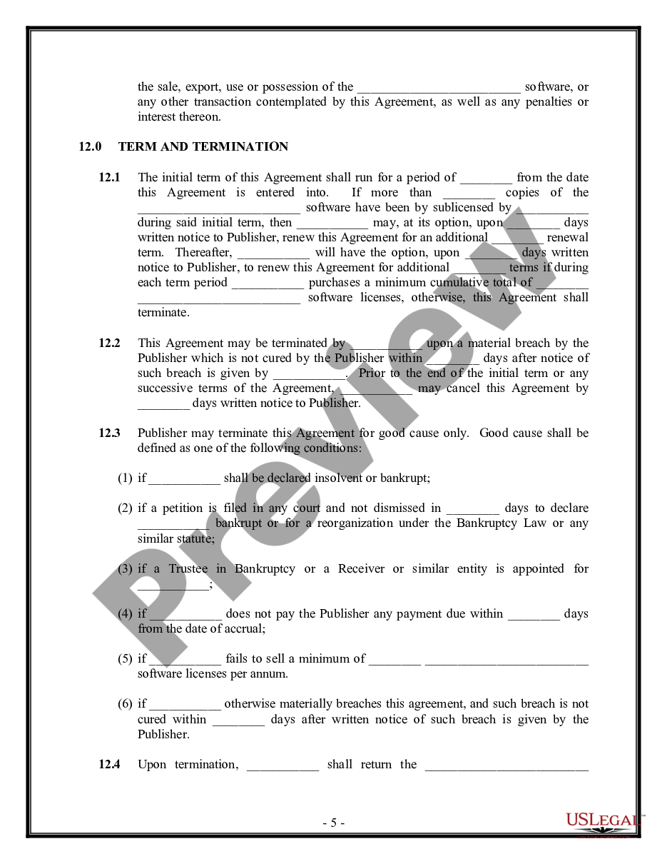 page 4 Software Distribution License Agreement preview