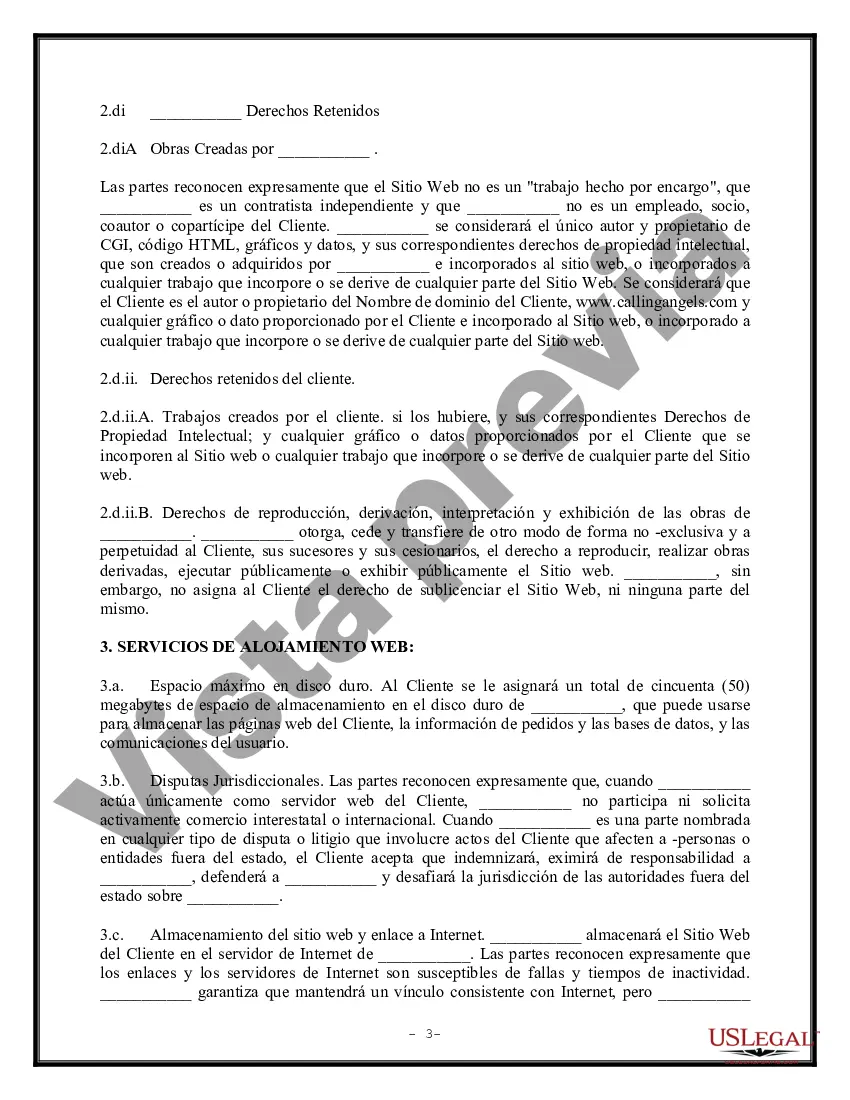 Preview Acuerdo de alojamiento y desarrollo de sitios web