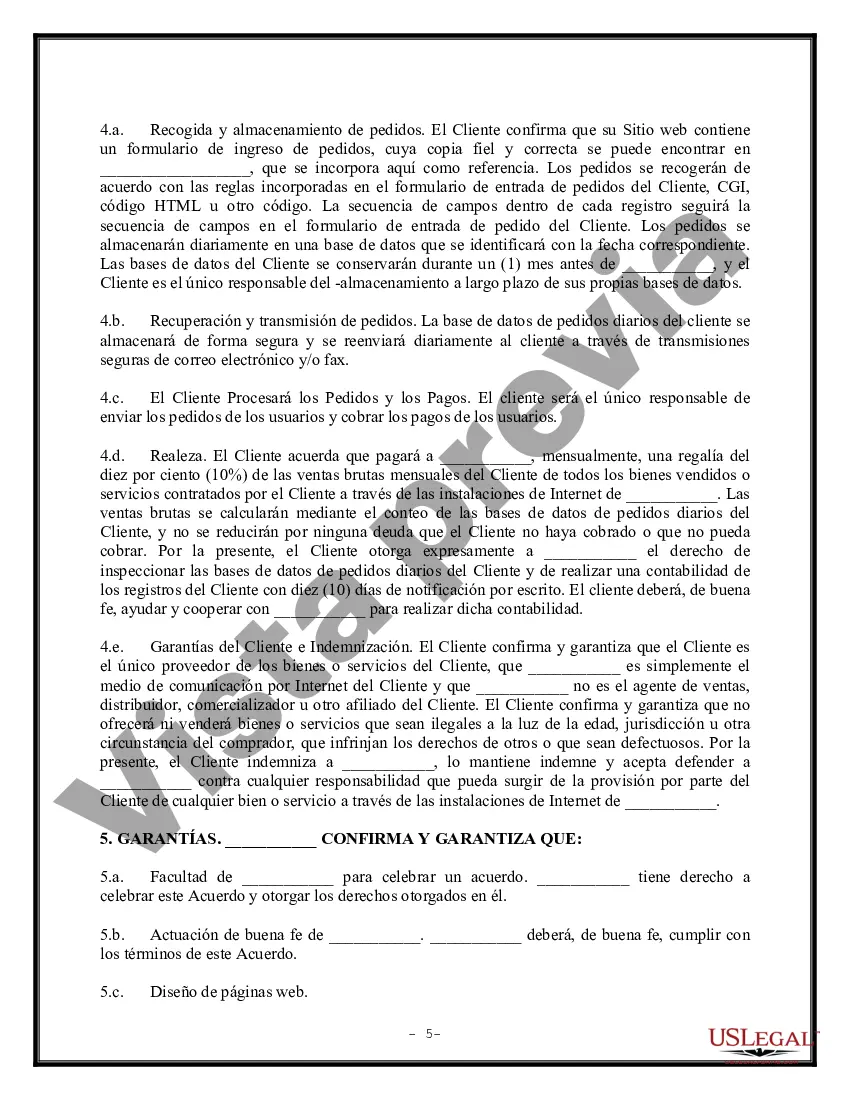 Preview Acuerdo de alojamiento y desarrollo de sitios web