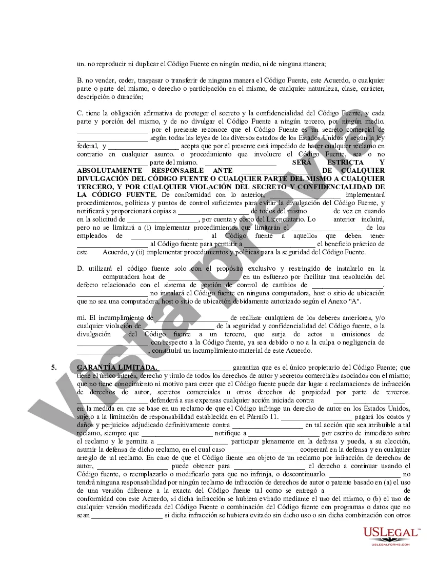 Preview Acuerdo de licencia de código fuente restringido