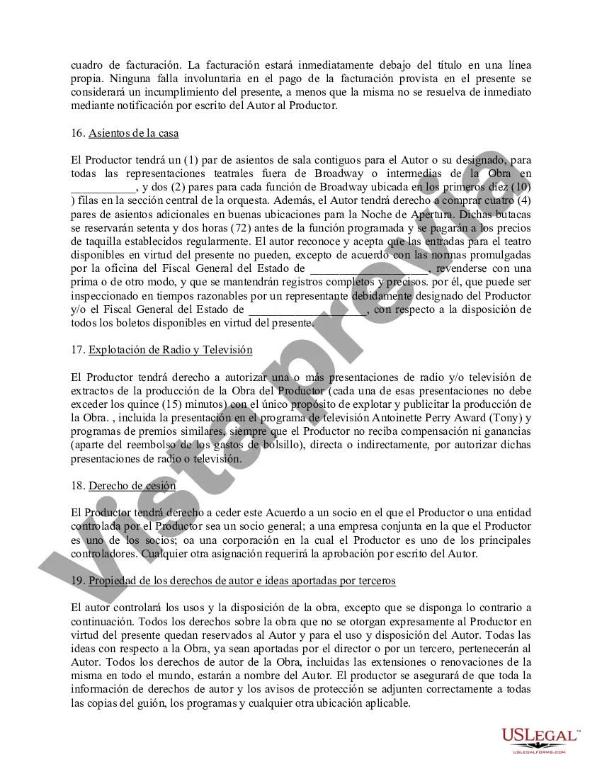 Preview Autor Productor - Dramaturgo - Acuerdo