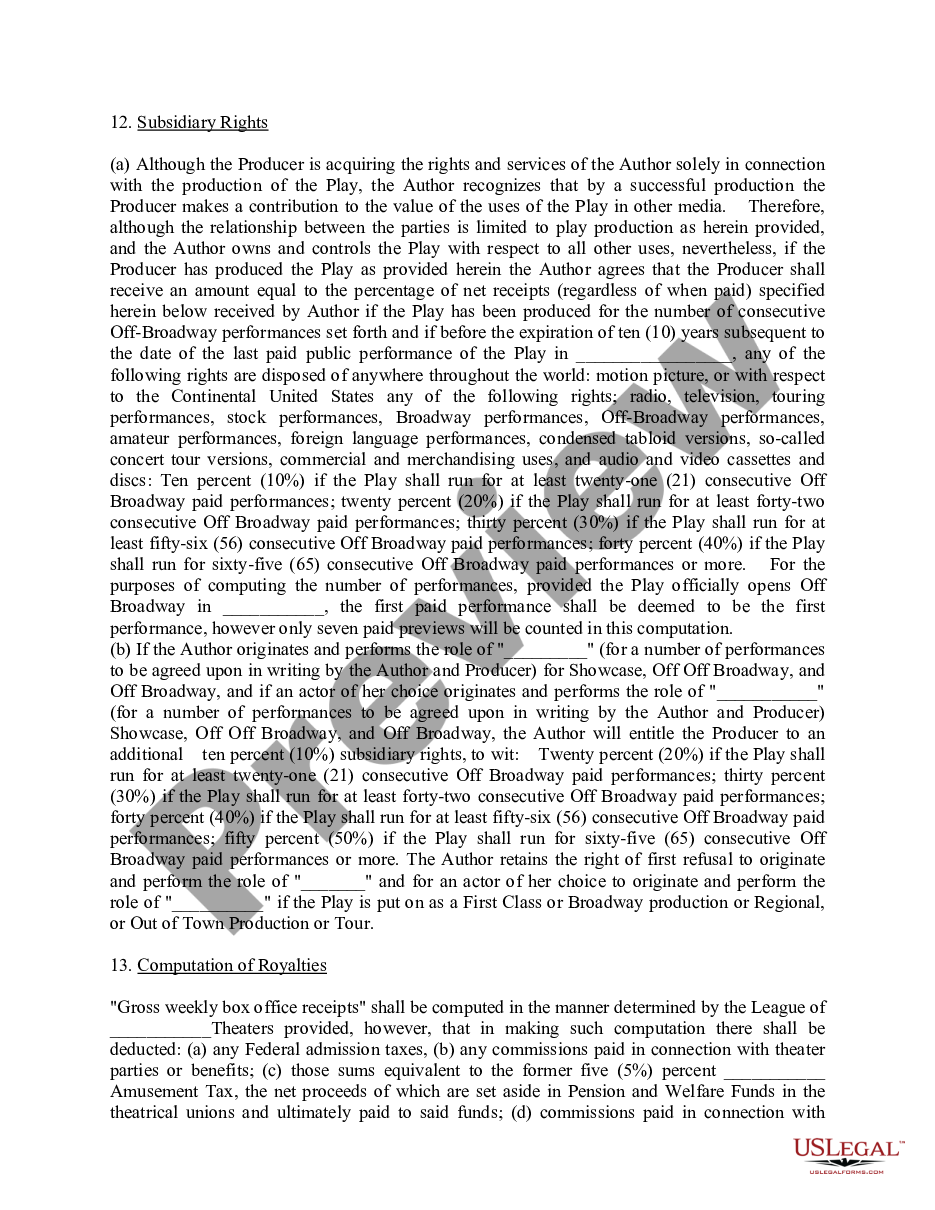 page 4 Author Producer - Playwright - Agreement preview