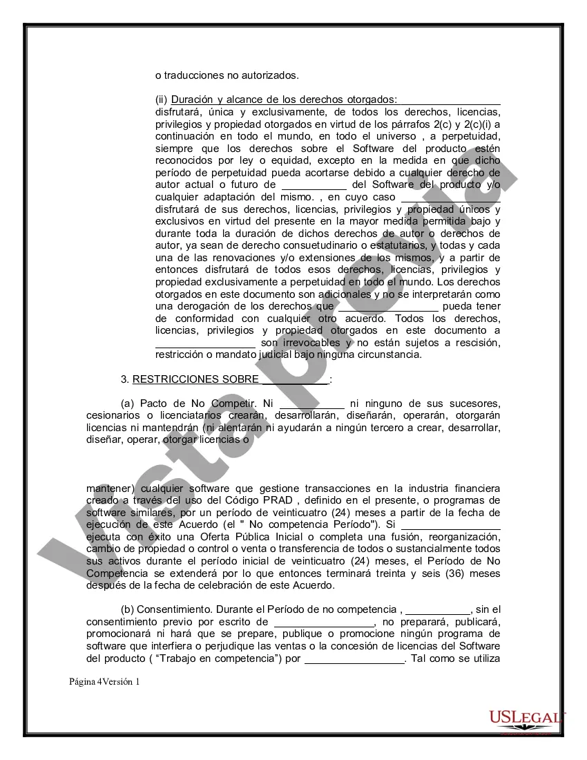 Preview Acuerdo de compra y licencia del programa de software personalizado