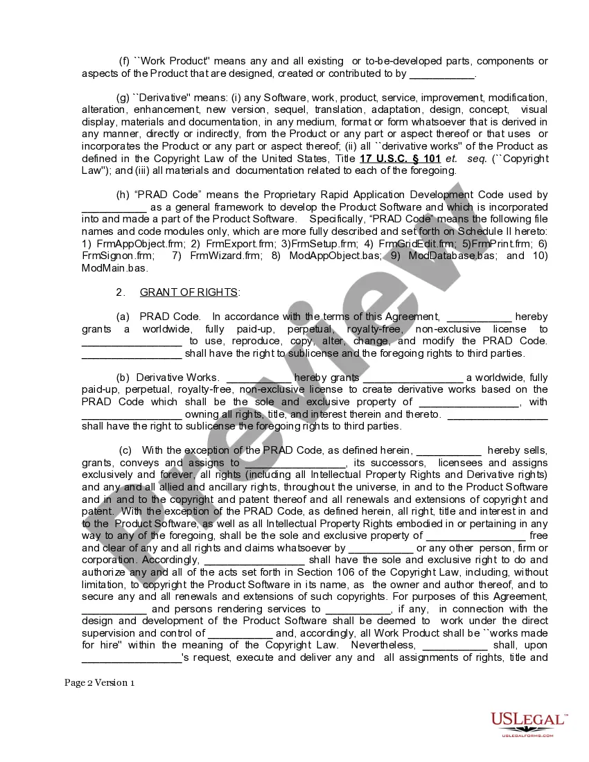 Get Purchase and License Agreement of Custom Software Program Preview Purchase and License Agreement of Custom Software Program