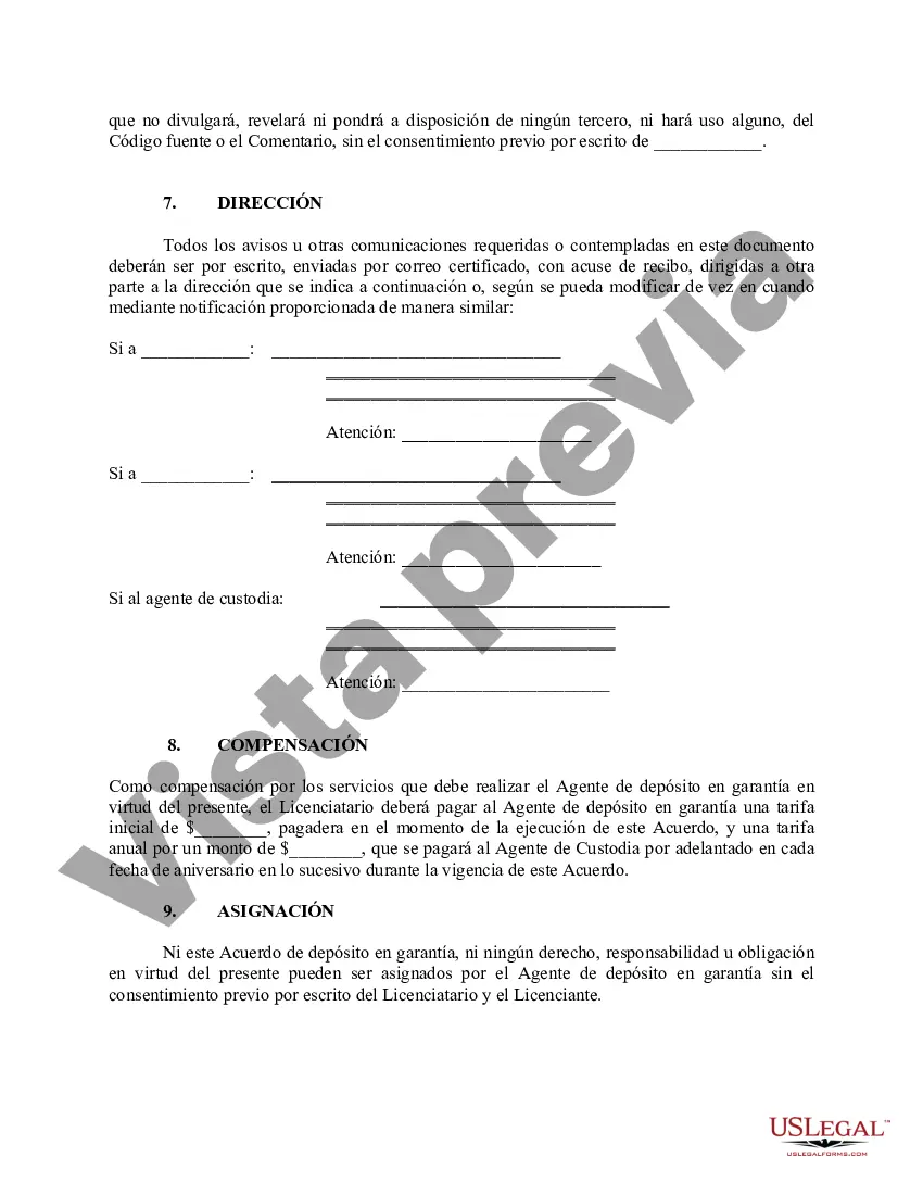 Preview Acuerdo de custodia del código fuente