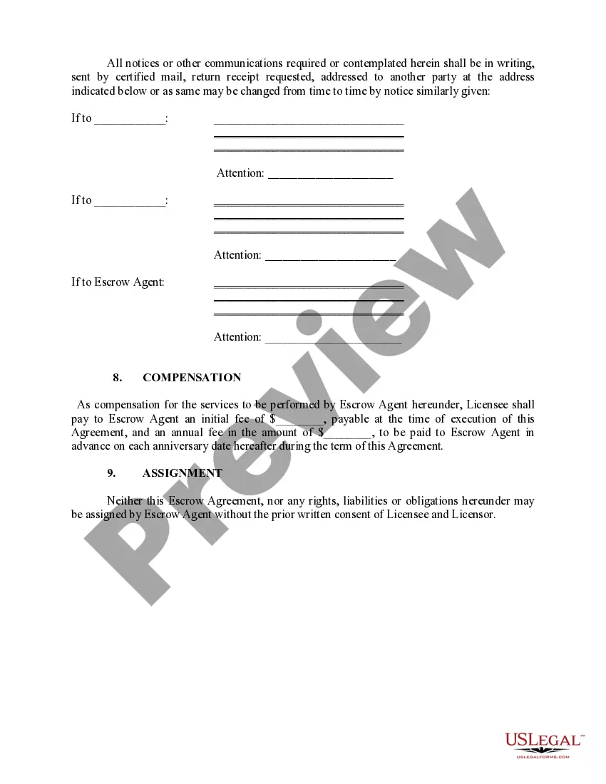 Preview Source Code Escrow Agreement