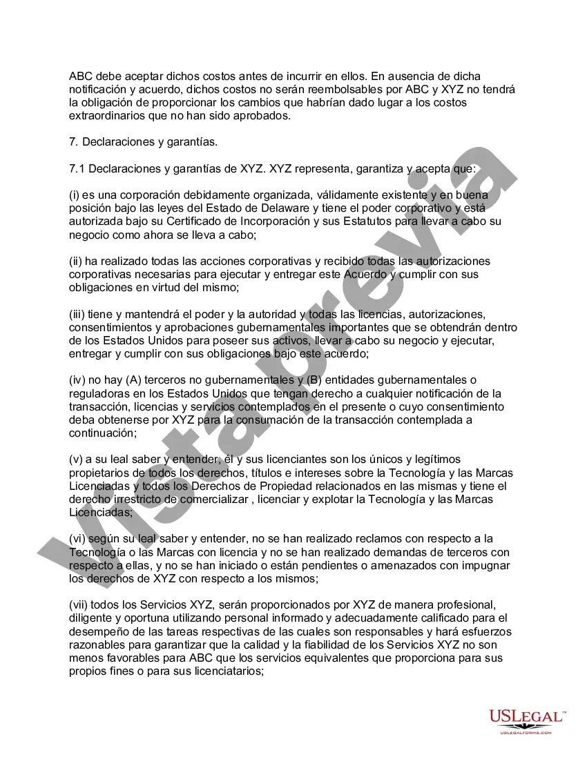 Preview Acuerdo de licencia y servicios