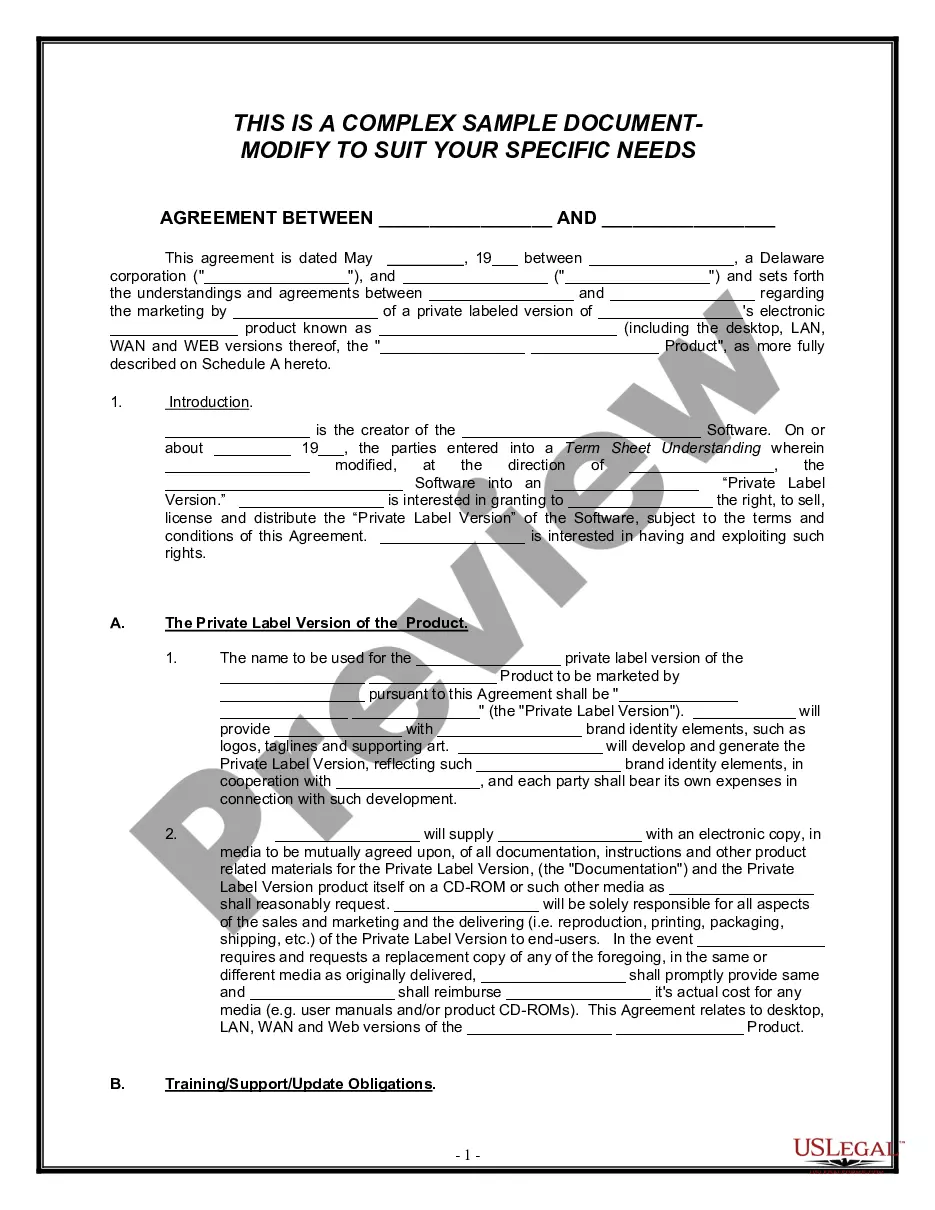 white label agreement template