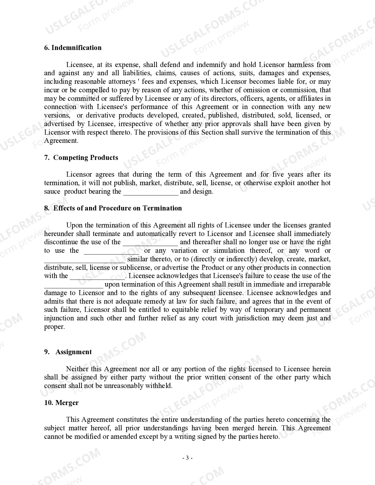 Preview General Trademark License Agreement