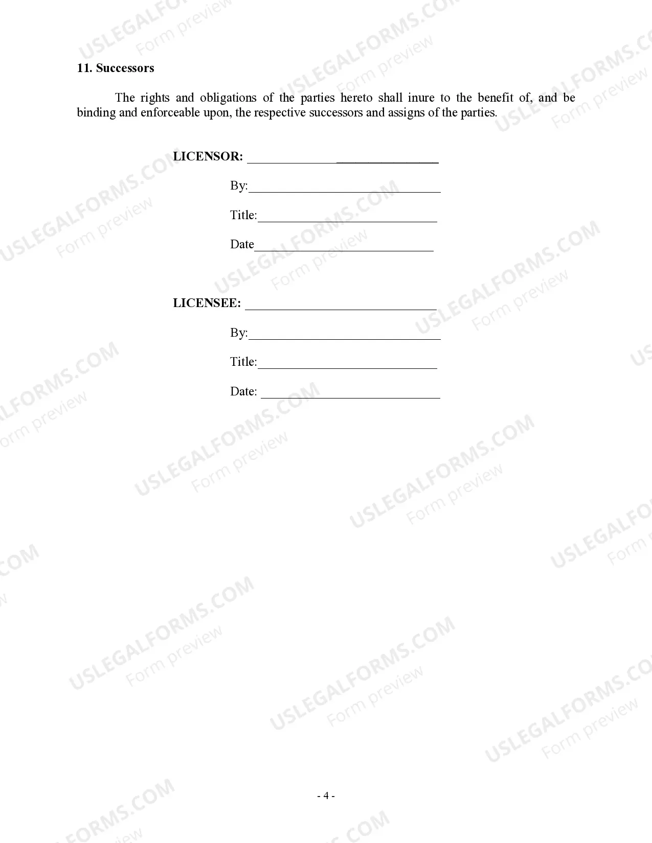 Preview General Trademark License Agreement