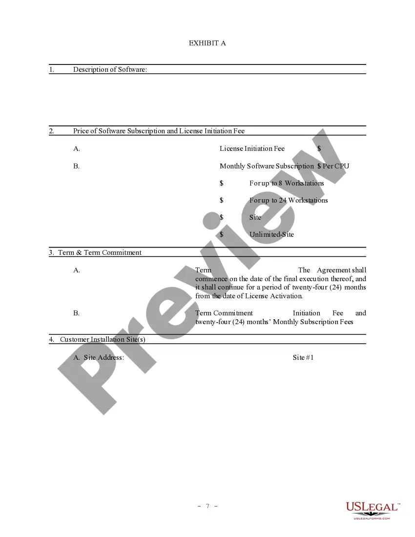 Get Software License Subscription Agreement Preview Software License Subscription Agreement