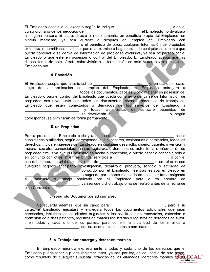 Preview Acuerdo de no divulgación y no competencia de empleados clave