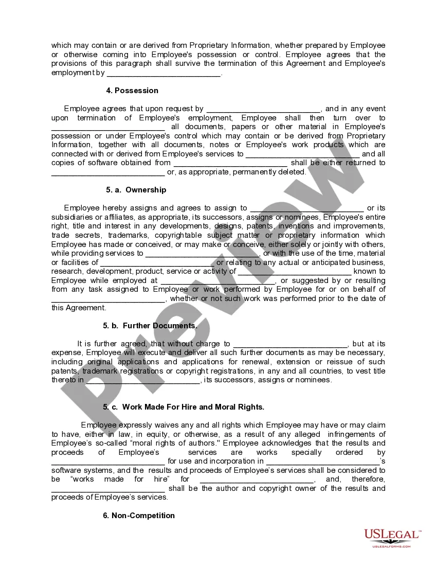 Get Key Employee Nondisclosure and Noncompetition Agreement Preview Key Employee Nondisclosure and Noncompetition Agreement