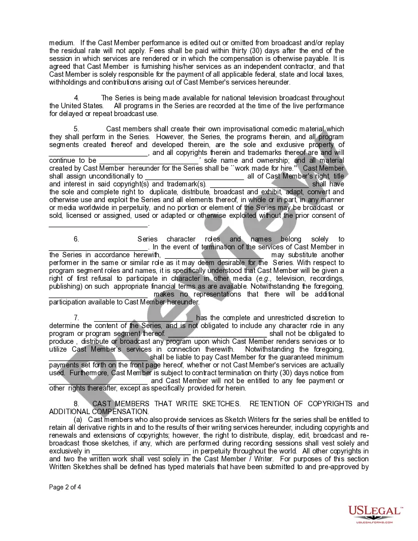 Get Cast Member Contract Preview Cast Member Contract
