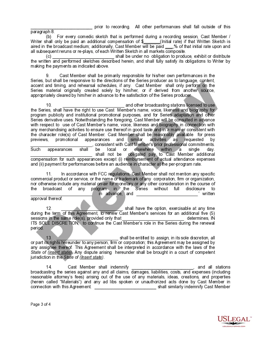 Get Cast Member Contract Preview Cast Member Contract