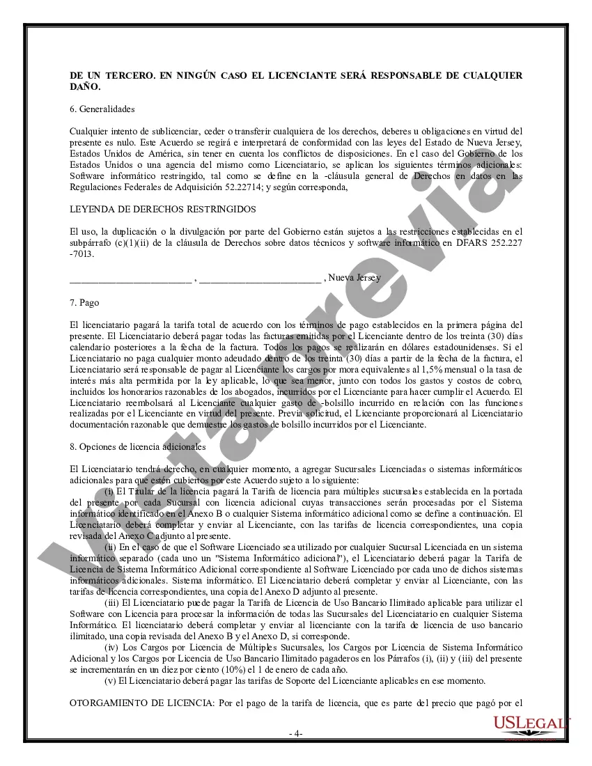 Preview Acuerdo de licencia de software: detallado