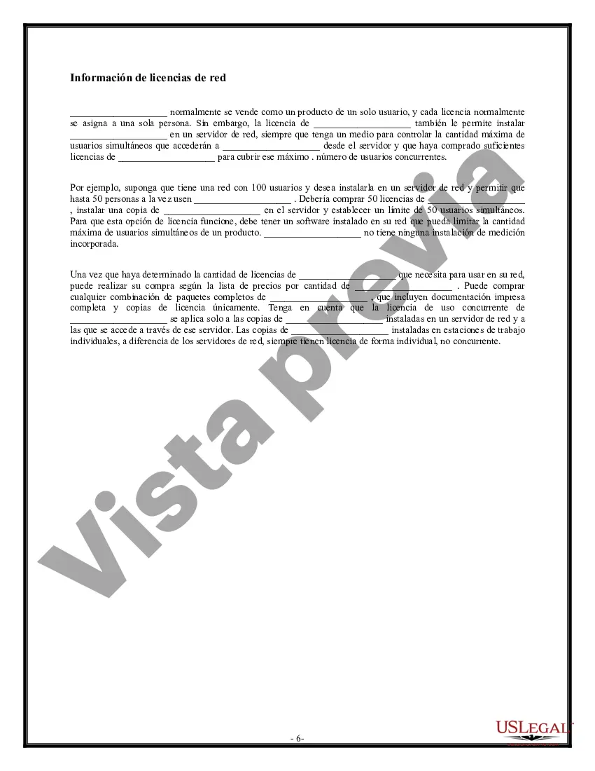 Preview Acuerdo de licencia de software: detallado