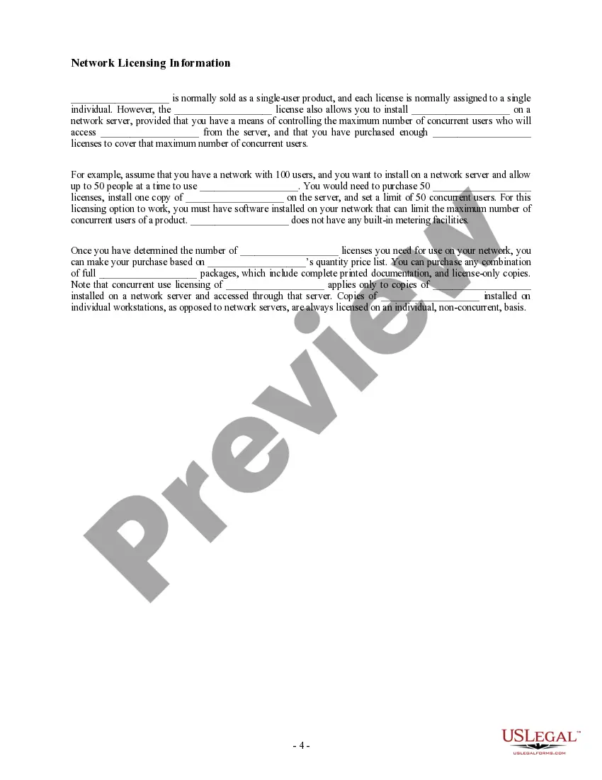 Get Software License Agreement - Detailed Preview Software License Agreement - Detailed