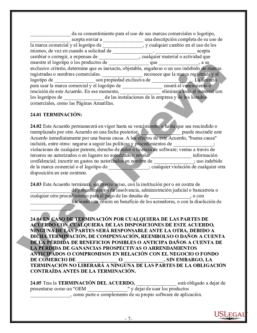 Preview Acuerdo de licencia del programa de software