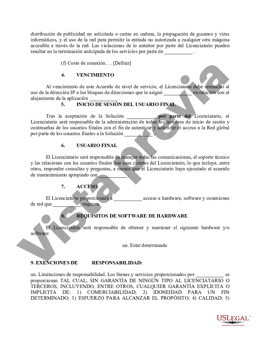 Preview Acuerdo de nivel de servicio de hospedaje de aplicaciones