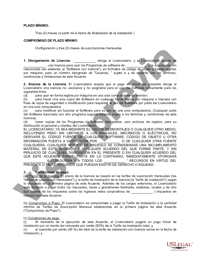Preview Acuerdo de suscripción de licencia con opciones de nivel de servicio