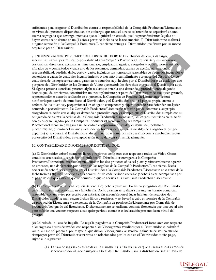 Preview Acuerdo de distribución y licencia de Video Gram