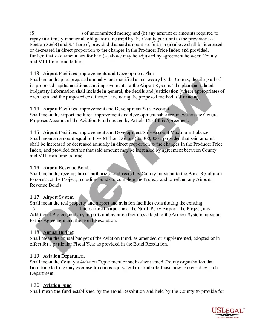 Preview Airline-Airport Lease and Use Agreement Between County and Airline