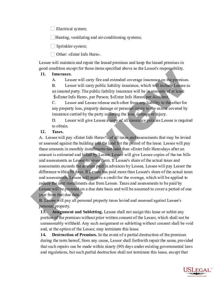 Get Lease for part of building Preview Lease for part of building