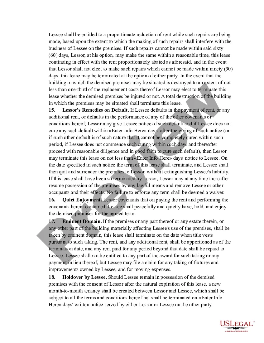 Get Lease for part of building Preview Lease for part of building