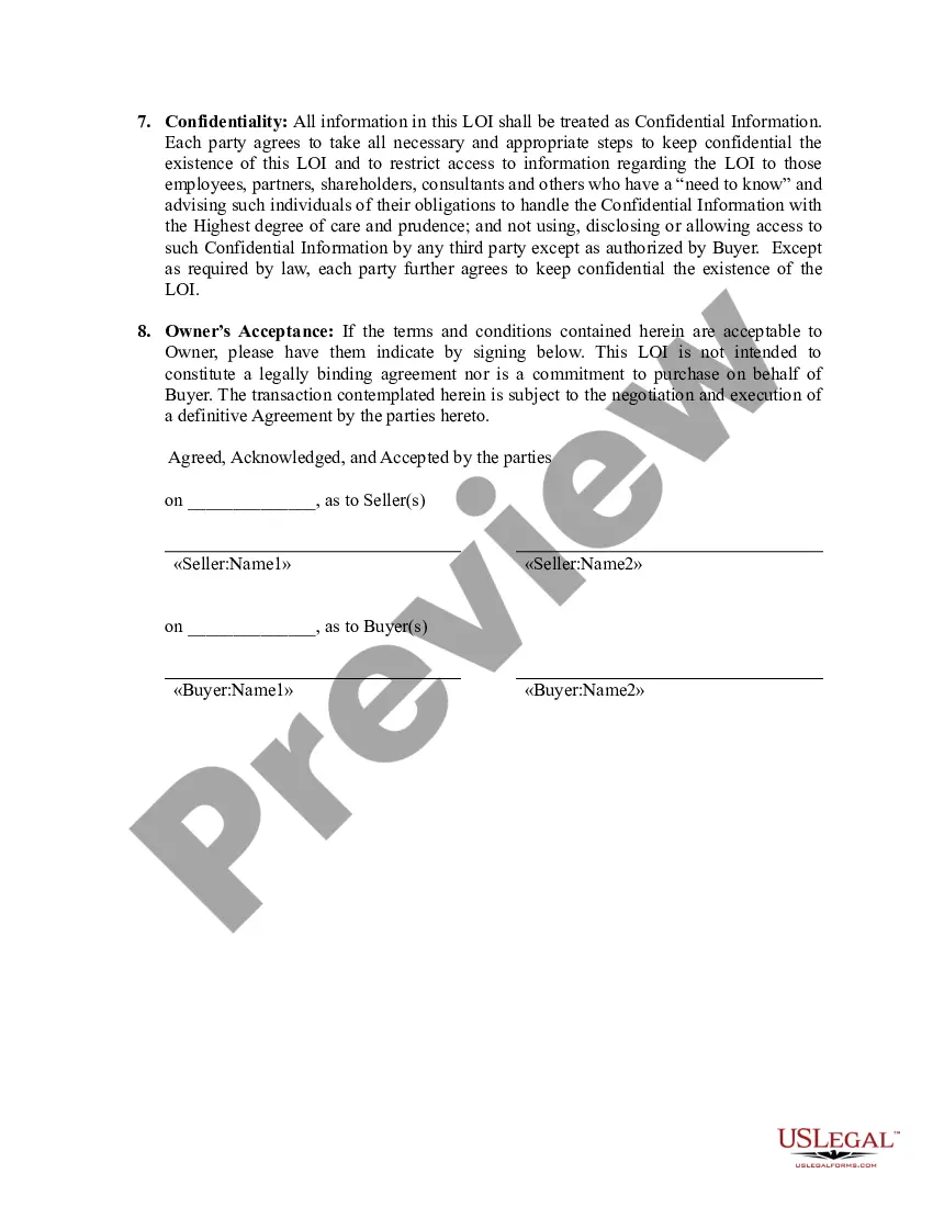 Get Letter of Intent to Purchase Preview Letter of Intent to Purchase