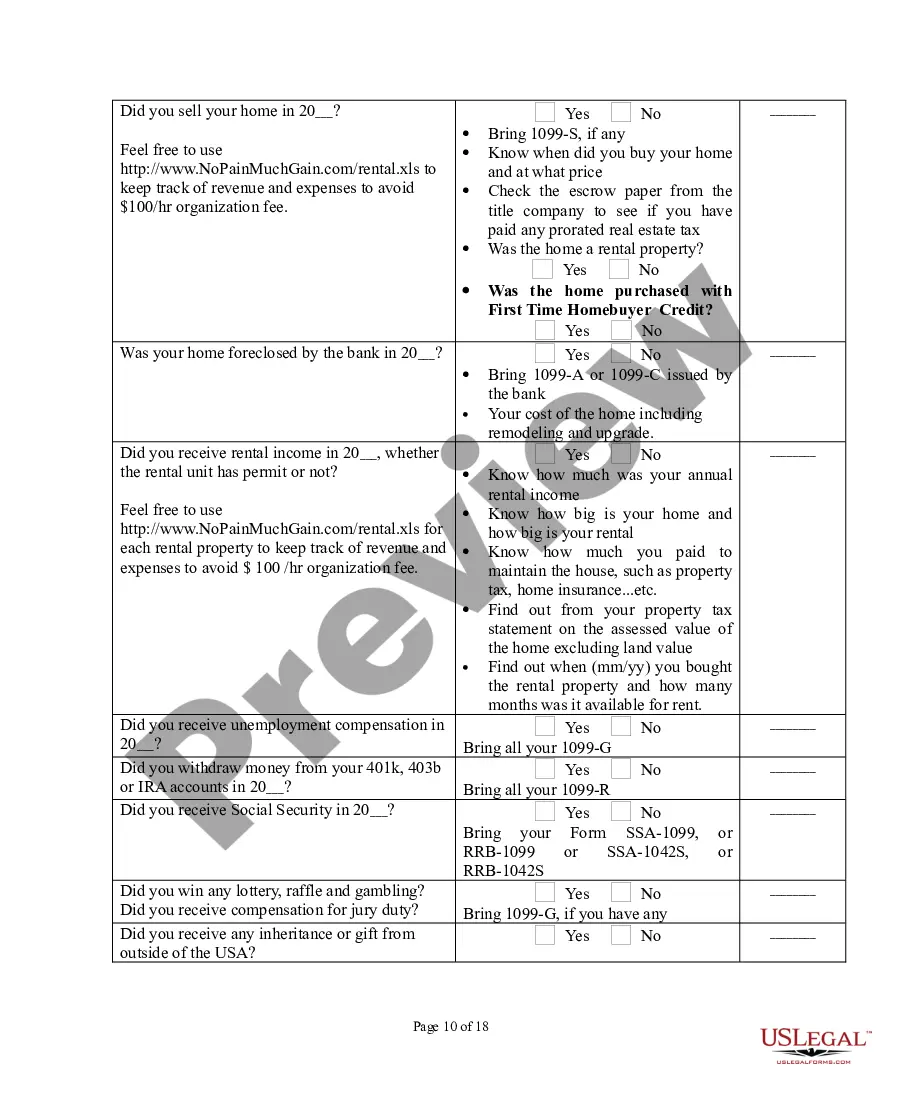 Preview Tax Preparer: Disclosure and Service Agreement