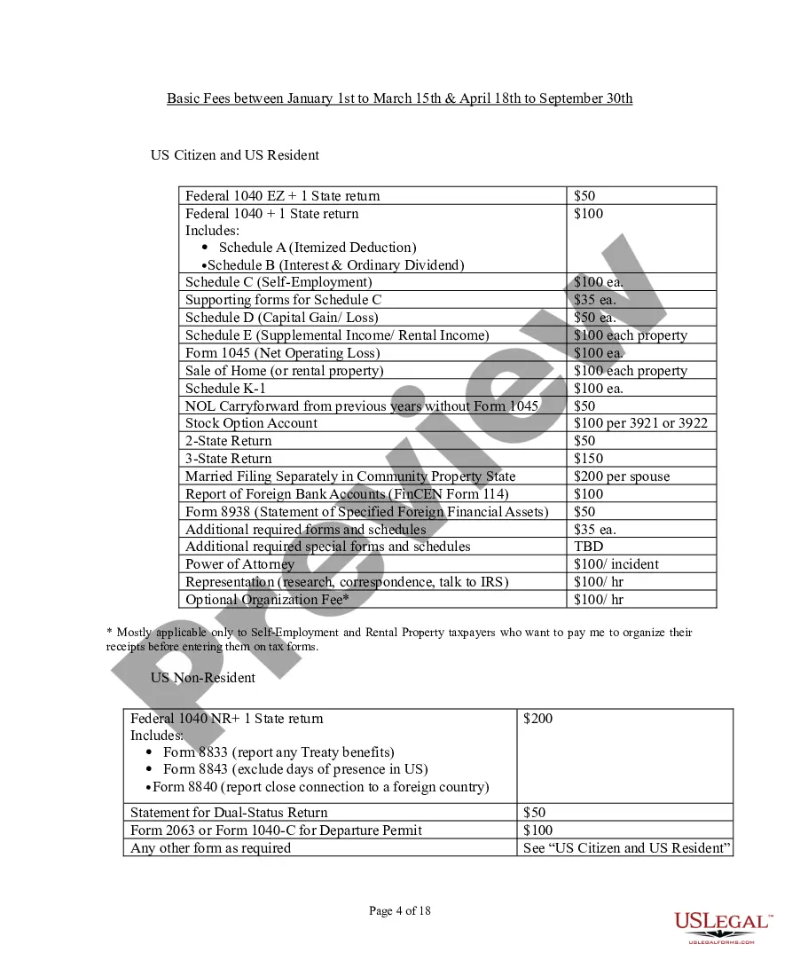 Preview Tax Preparer: Disclosure and Service Agreement
