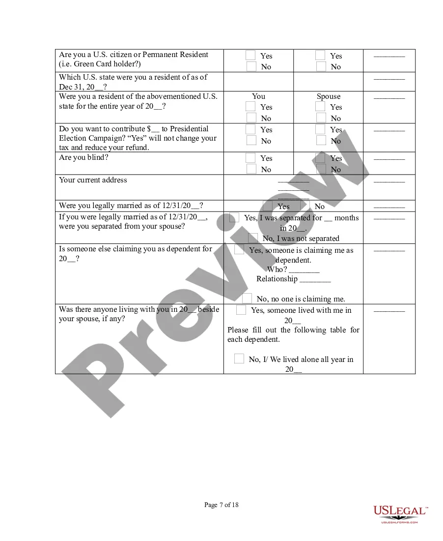 Preview Tax Preparer: Disclosure and Service Agreement